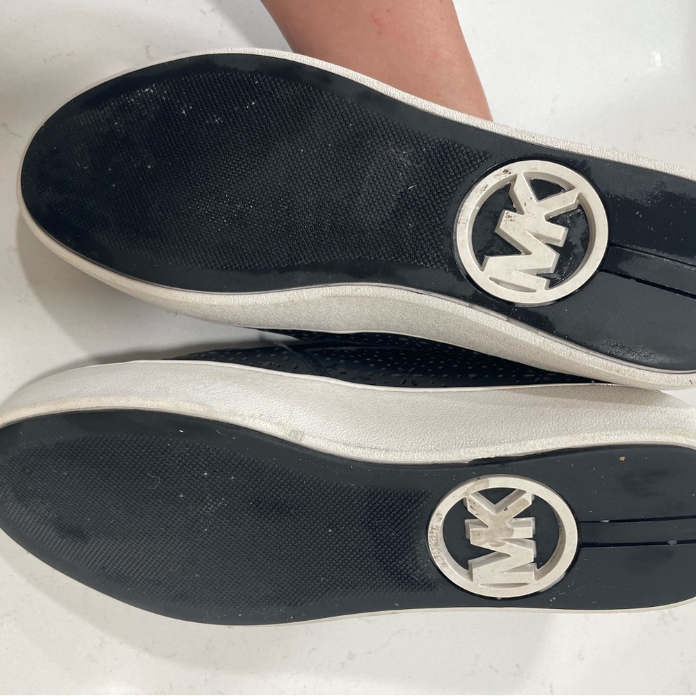 Michael Kors Trent Perforated Leather Slip-On Sneakers - Picture 2 of 5
